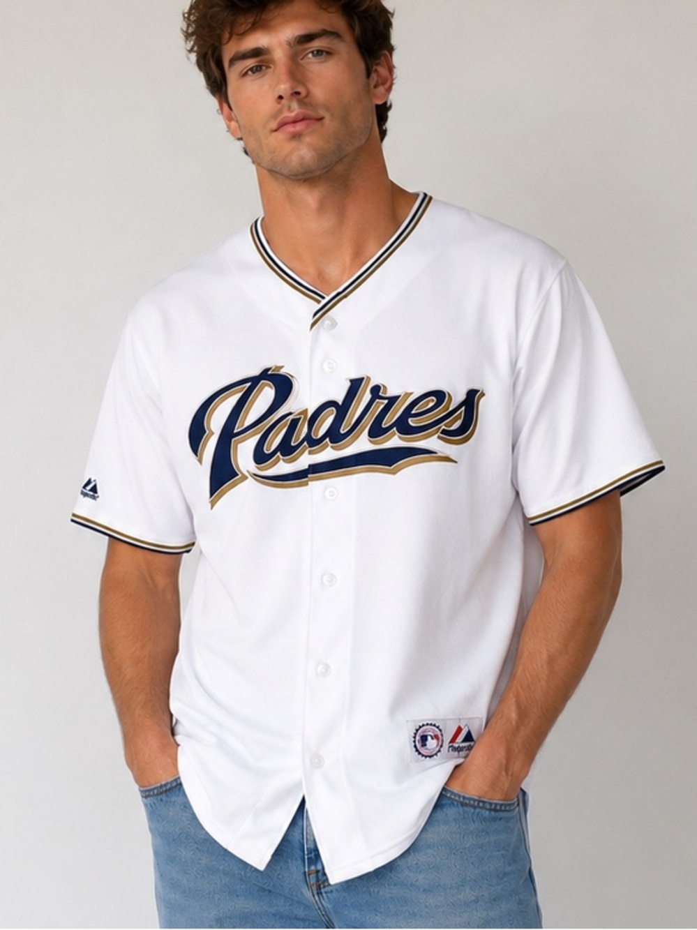 Vintage Majestic San Diego Padres Home Baseball Jersey